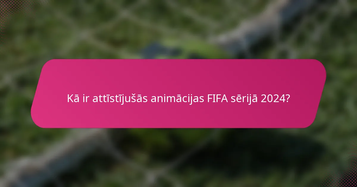 Kā ir attīstījušās animācijas FIFA sērijā 2024?