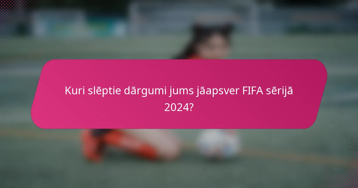 Kuri slēptie dārgumi jums jāapsver FIFA sērijā 2024?